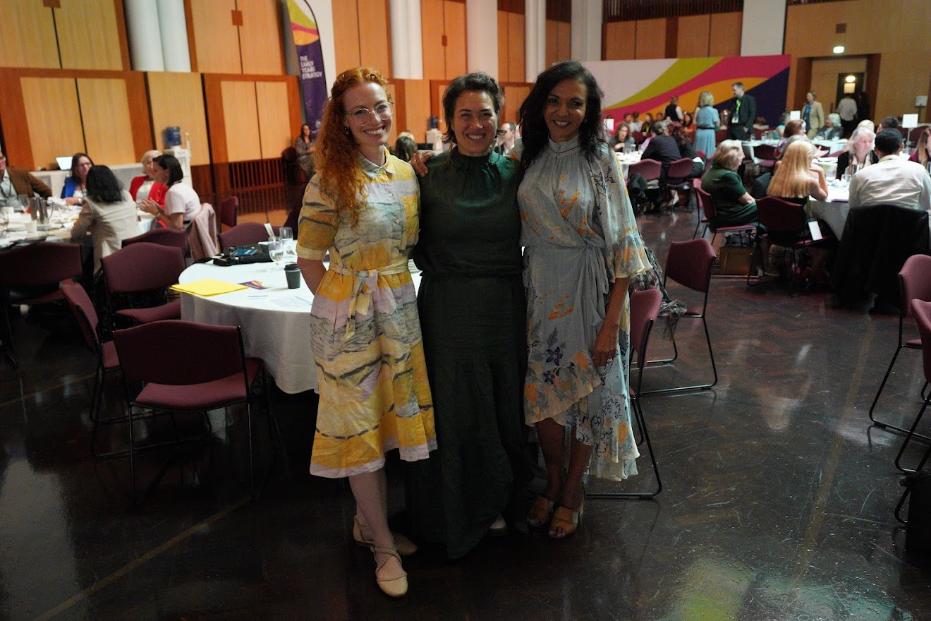 Emma Watkins, Catherine Liddle and Anne Aly at the National Early Years Summit