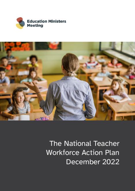 Image of the front page of the National Teacher Workforce Action Plan 