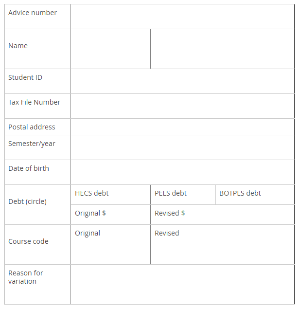 Proforma for variation form example